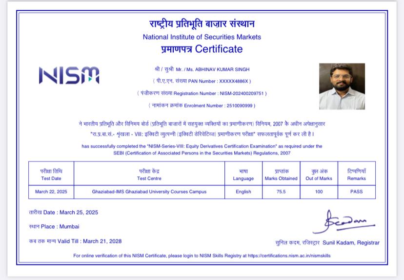 NISM Certificate